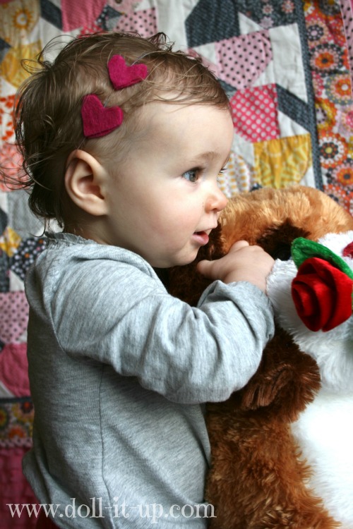 heart headband on a sweet baby head